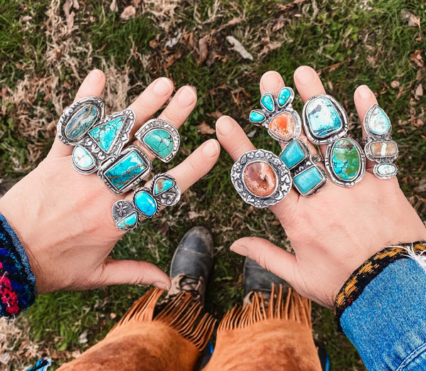 Unique deals turquoise rings