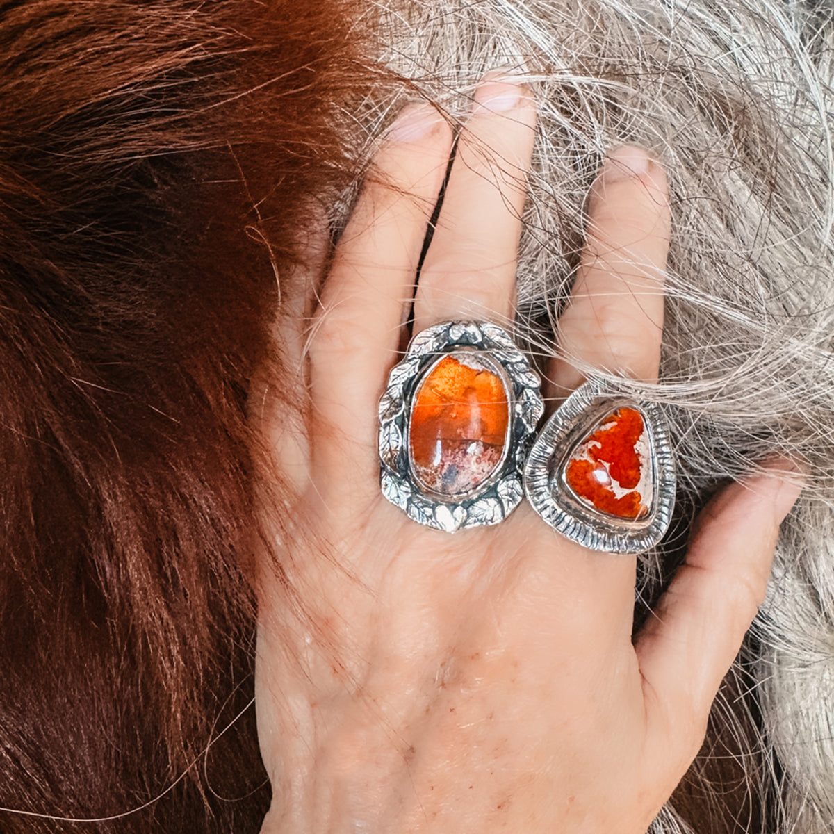 Fire Keeper-Fire Opal Ring- Size 8.75