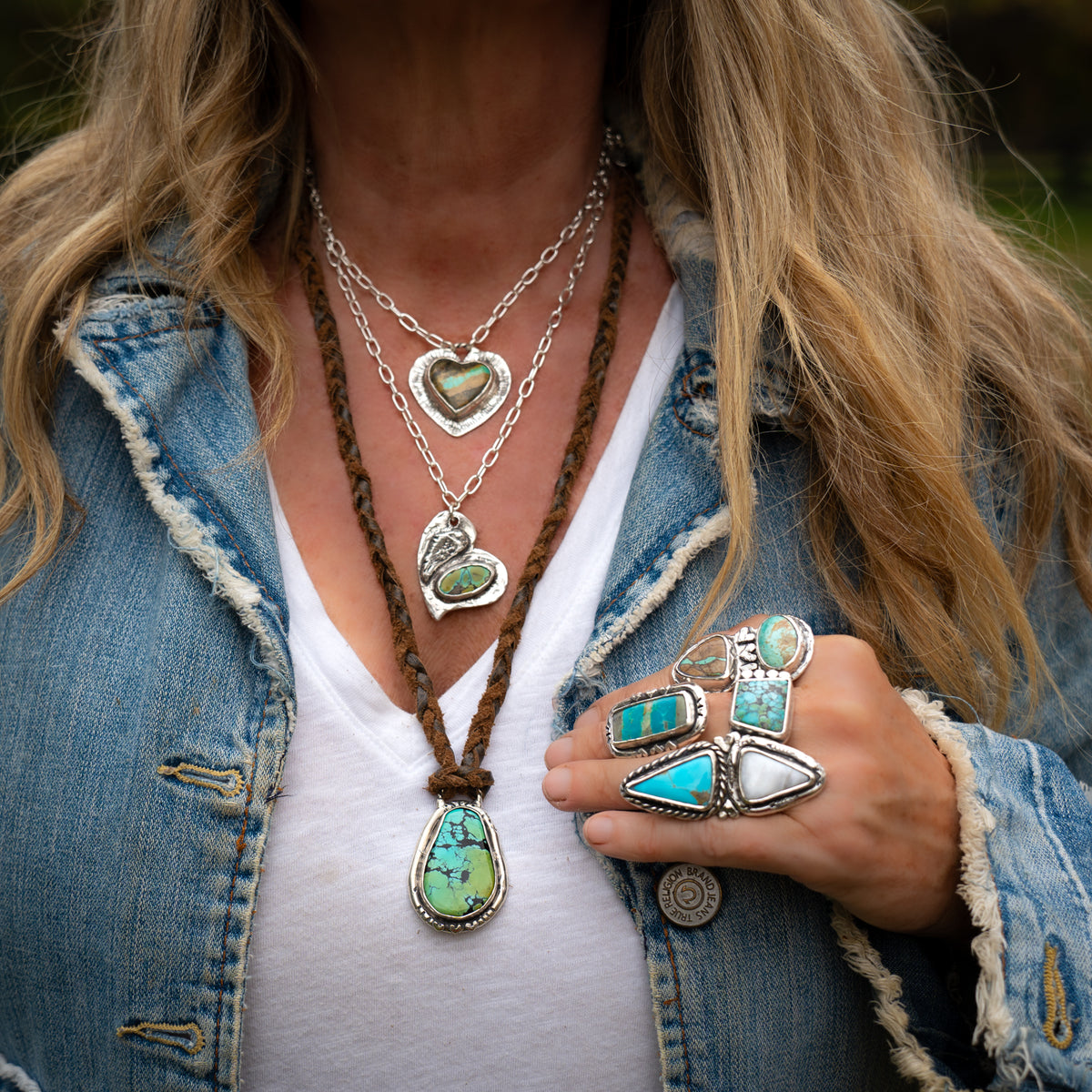 Love Gives You Wings Turquoise Necklace