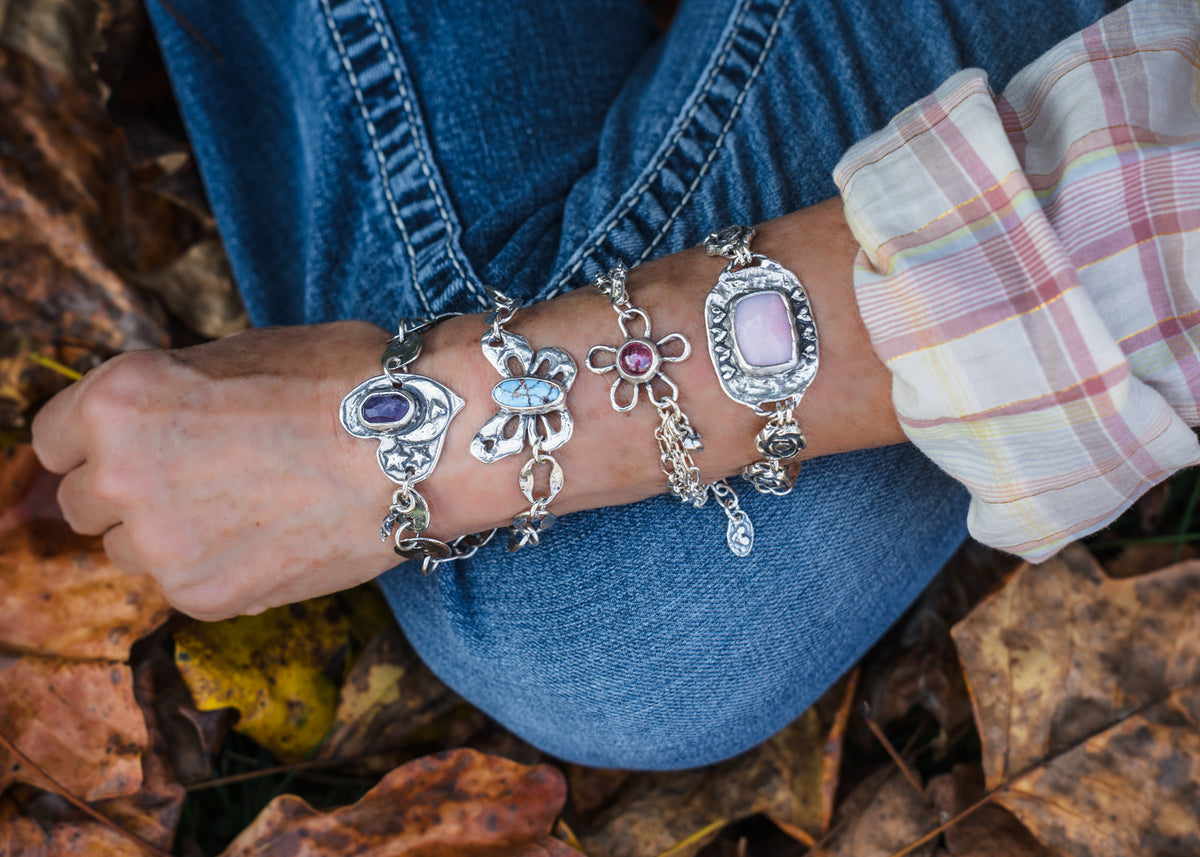 Luck and Roses Pink Opal Bracelet