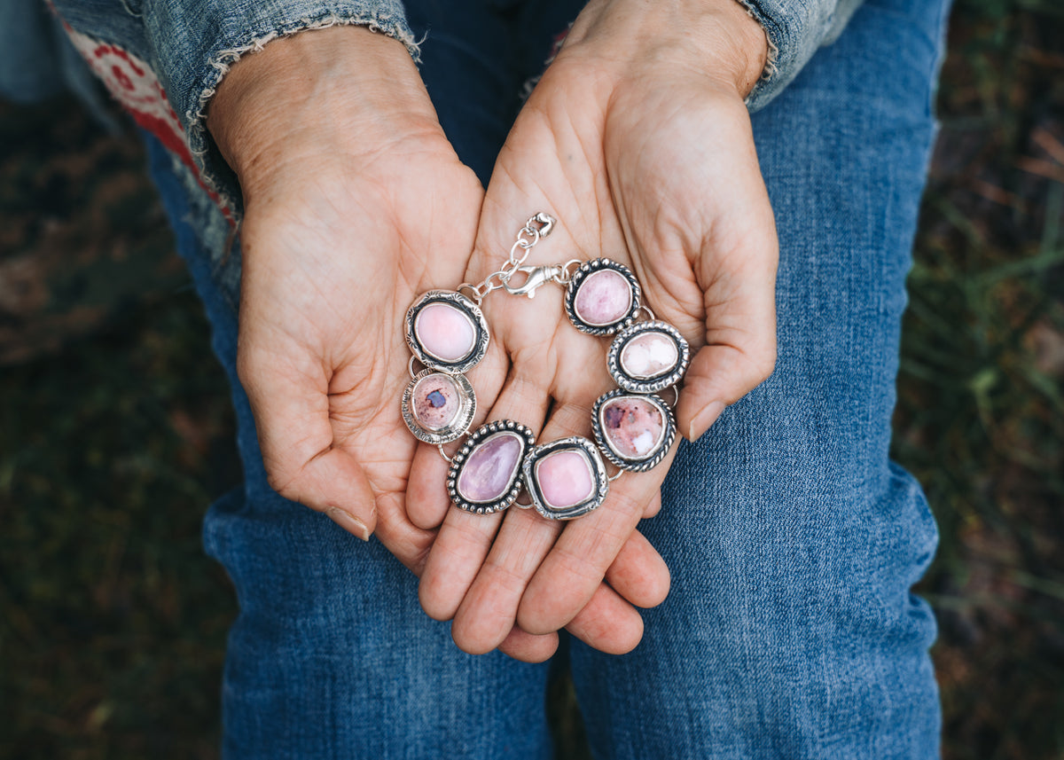 Pink Cloud Stepping Stone Bracelet