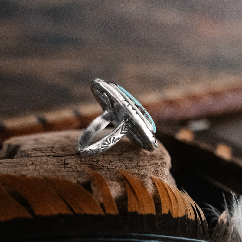 Bold Western Turquoise Rings - Island Cowgirl