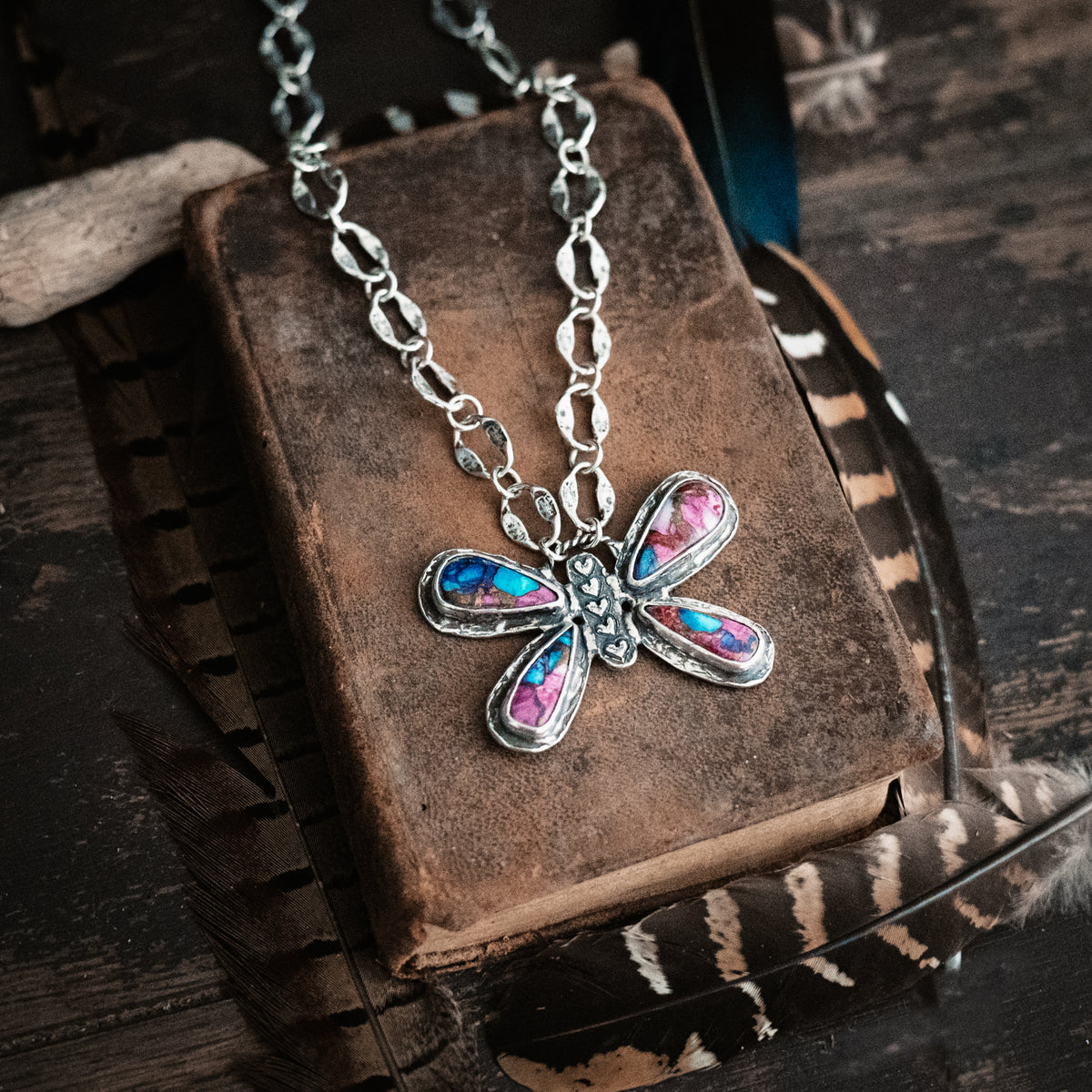 Fly High Butterfly Confetti Necklace