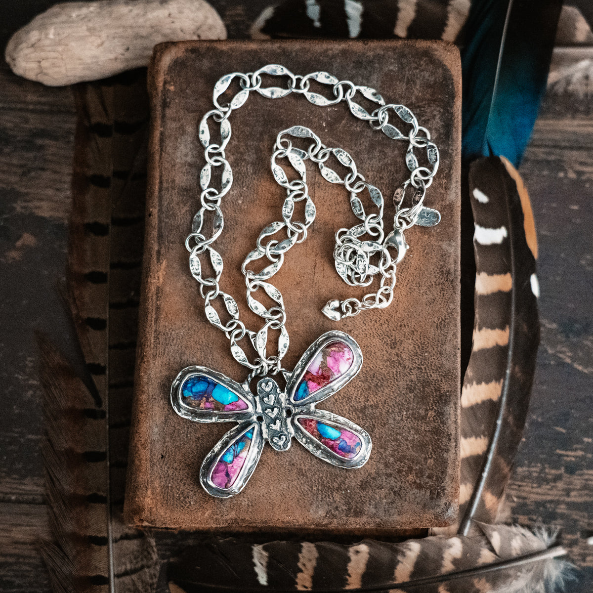 Fly High Butterfly Confetti Necklace