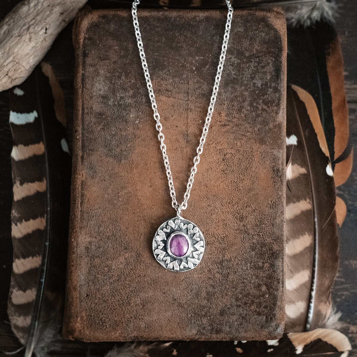 Bonded Hearts Pink Sapphire Necklace