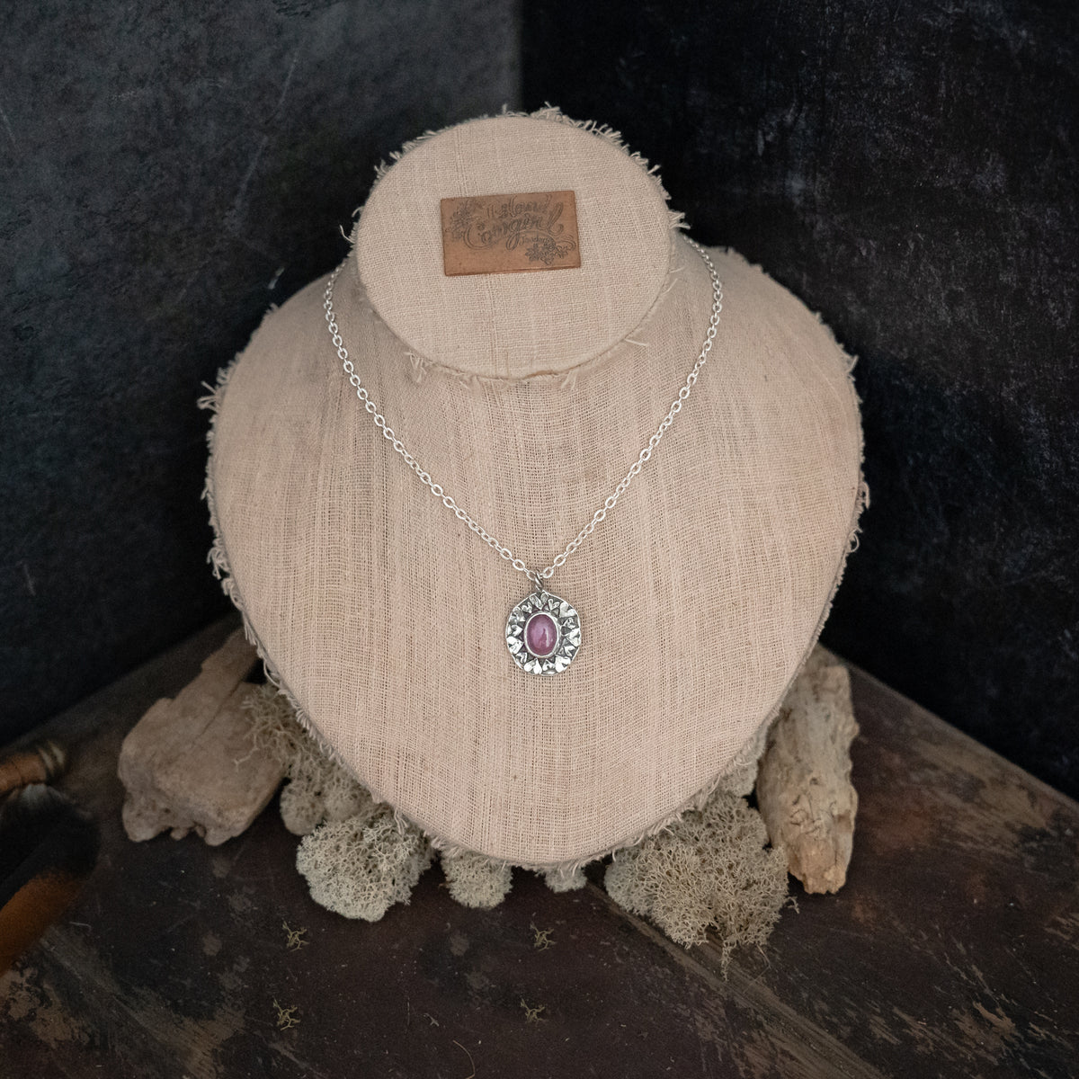 Bonded Hearts Pink Sapphire Necklace