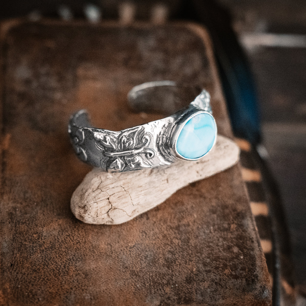 Wings to Fly Larimar Cuff