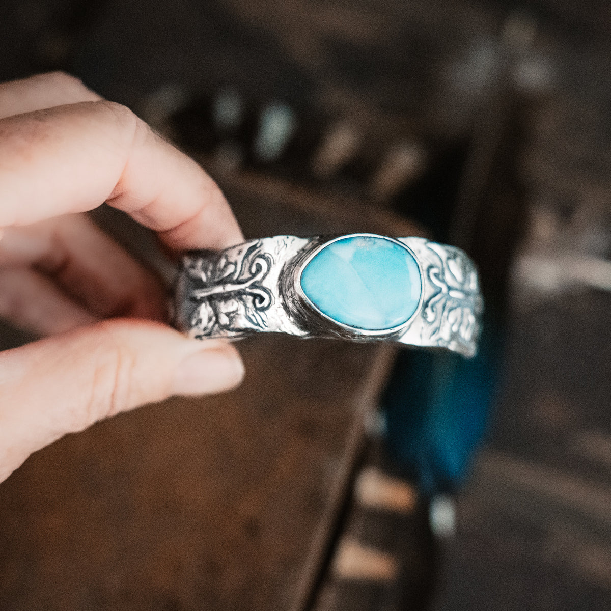 Wings to Fly Larimar Cuff