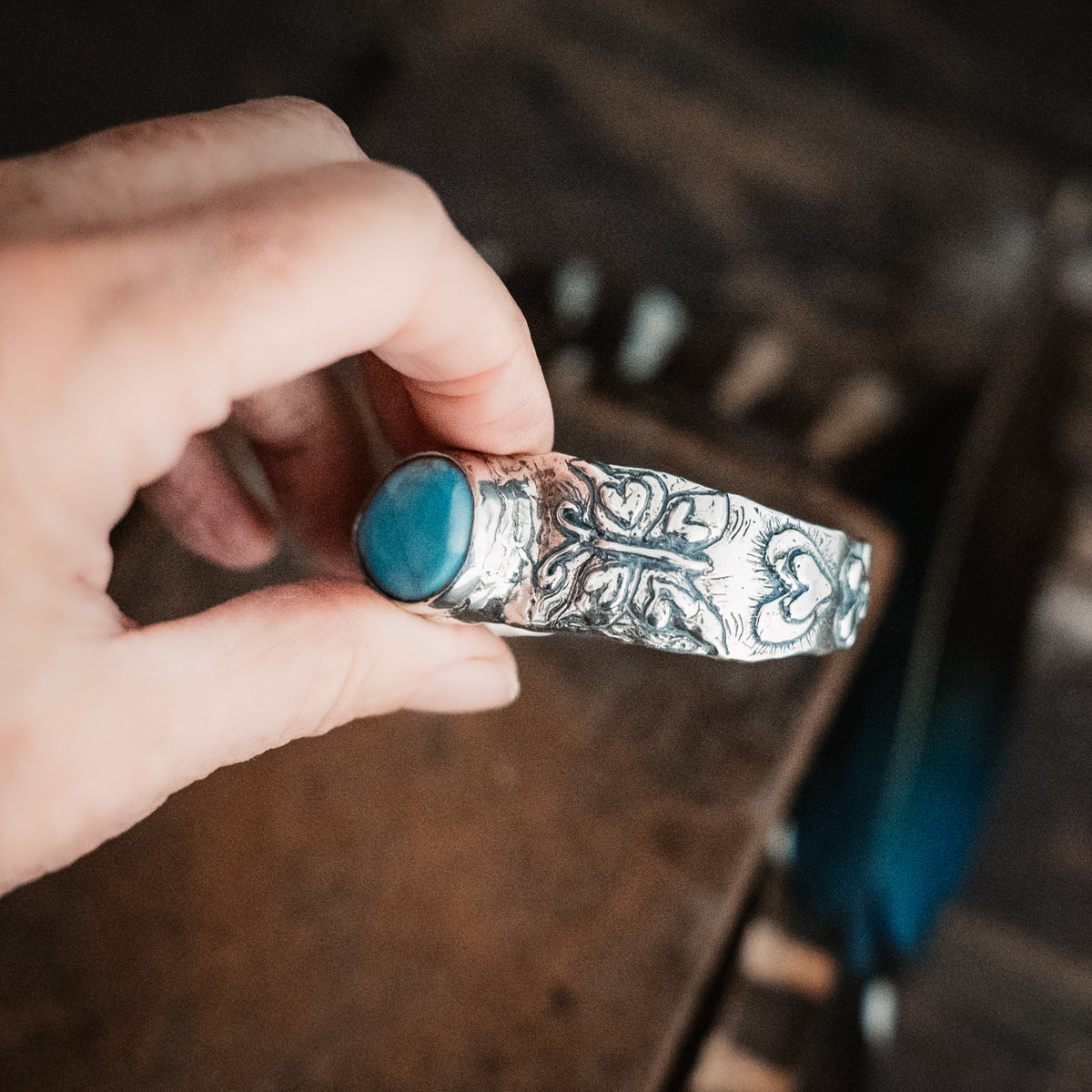 Wings to Fly Larimar Cuff