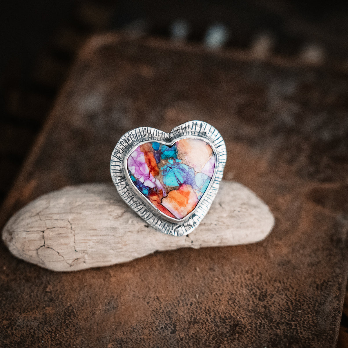 Confetti Heart Ring - Size 9.75