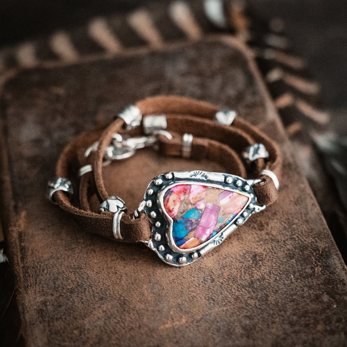 Confetti Heart Wrap Bracelet