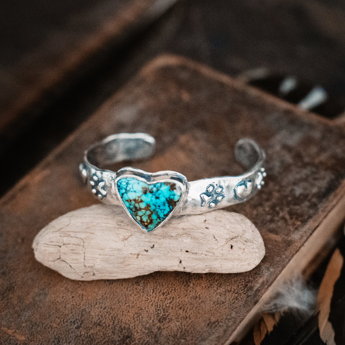 My Dog is Forever in my Heart Turquoise Cuff