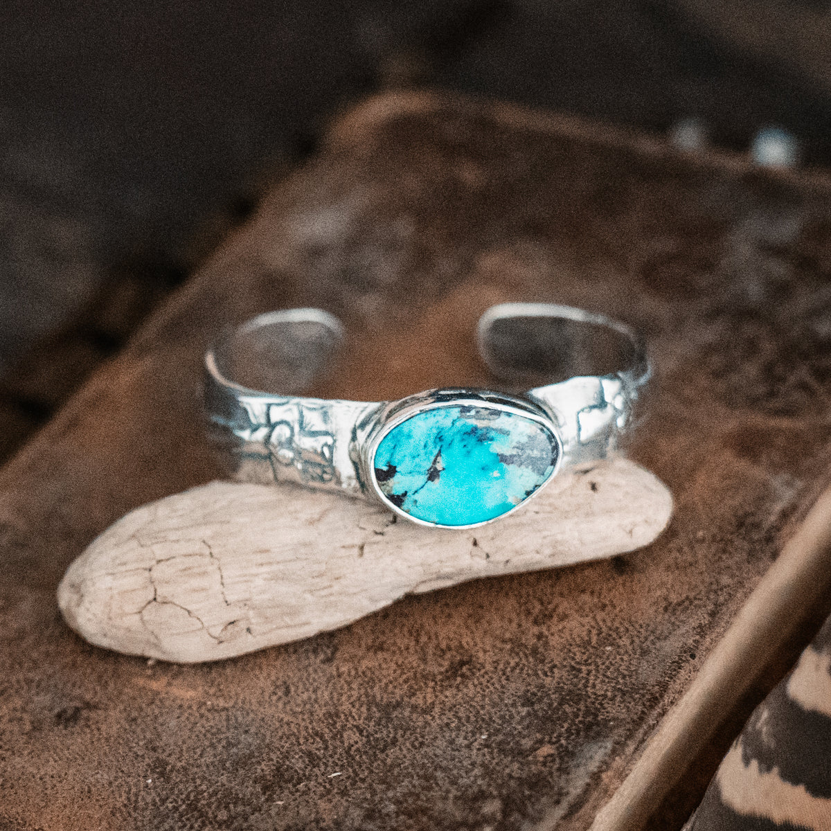 Faith is Daring Turquoise Cuff