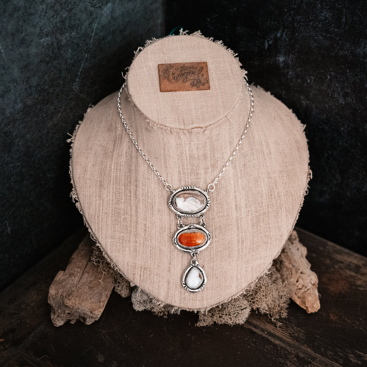 Fire and Ice Stepping Stone Necklace