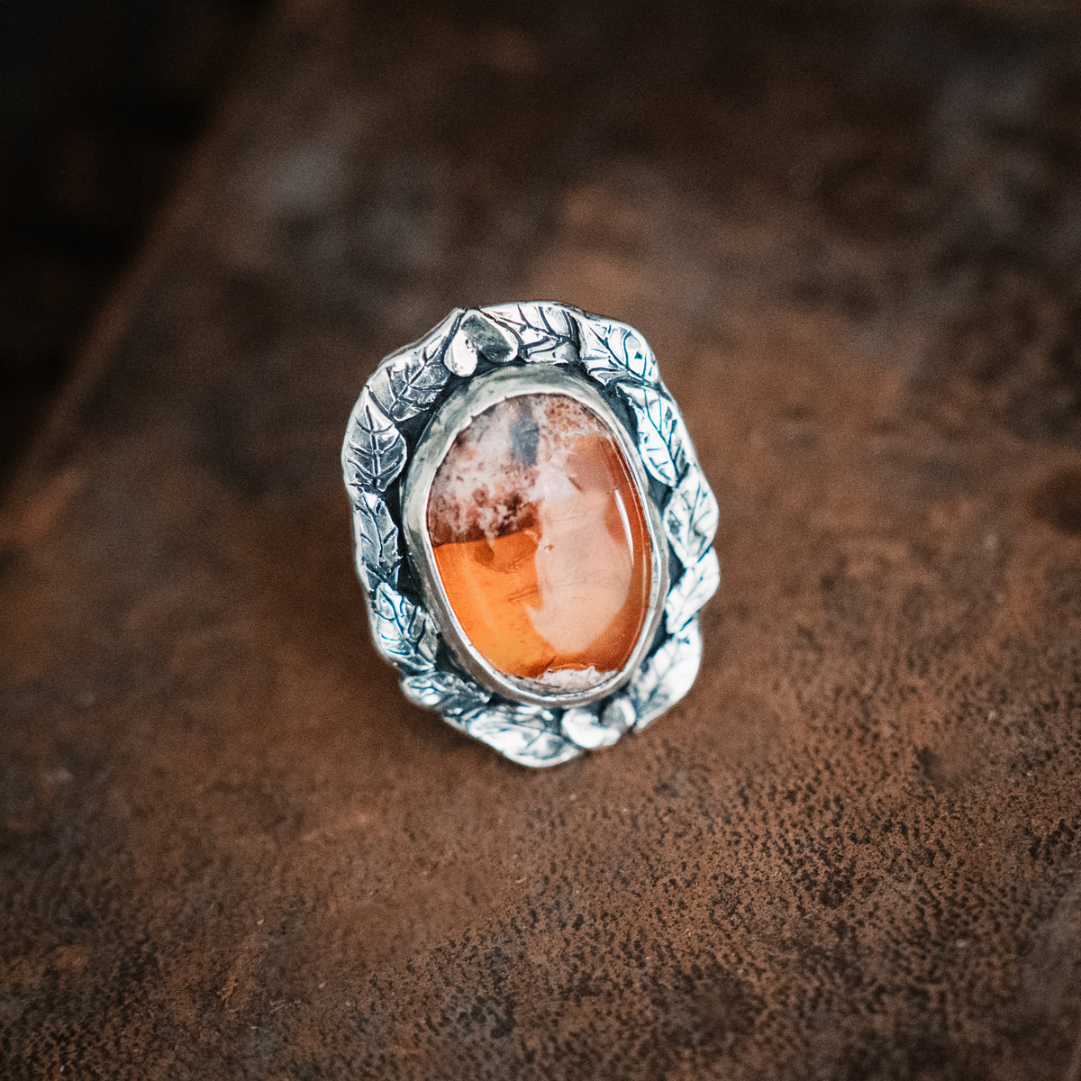 Fire Keeper-Fire Opal Ring- Size 8.75