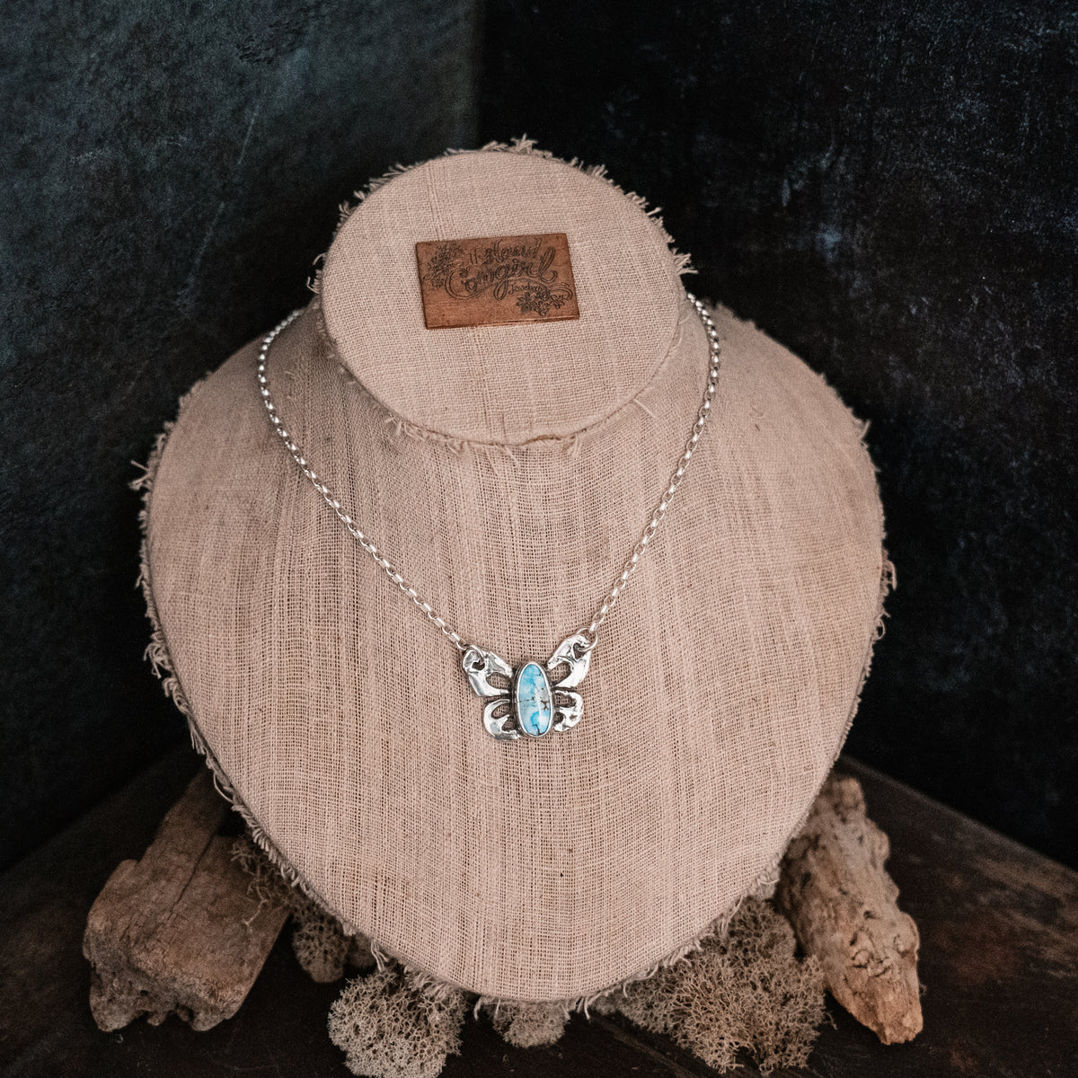 Fly High Butterfly Turquoise Necklace-