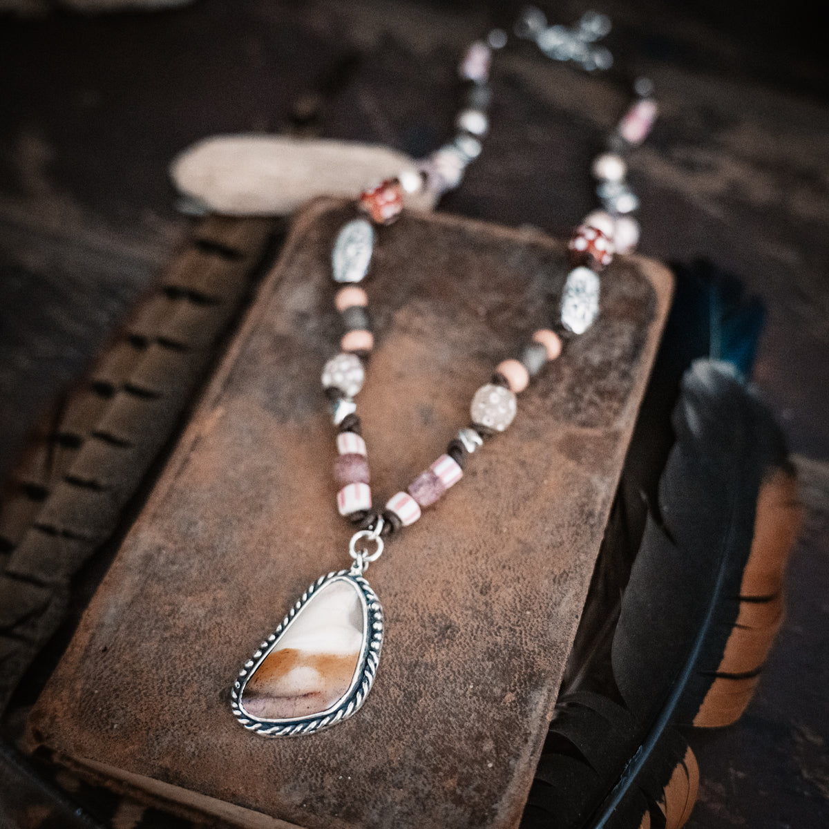 Follow the Light- African Trade Bead Necklace