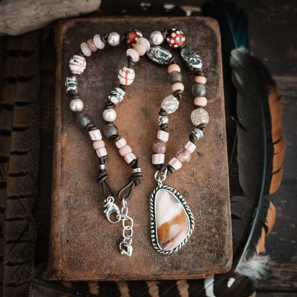 Follow the Light- African Trade Bead Necklace