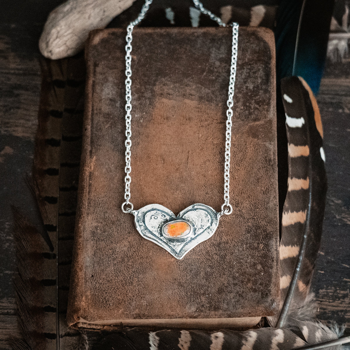 Go with All of your heart Fire Opal Necklace