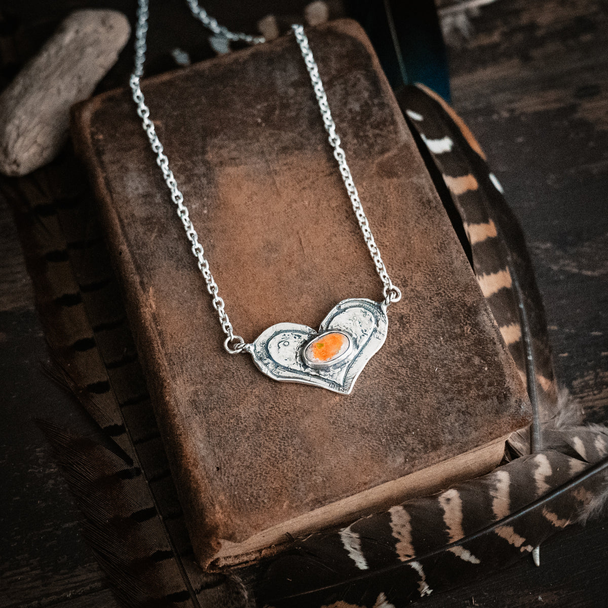 Go with All of your heart Fire Opal Necklace