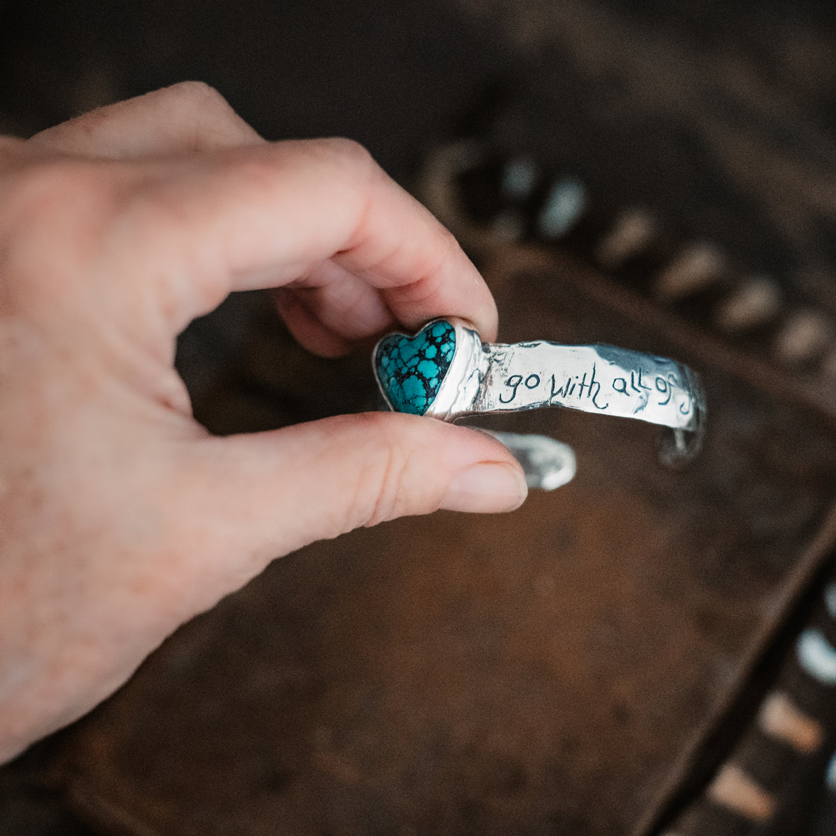 Go With All Of Your Heart Turquoise Cuff