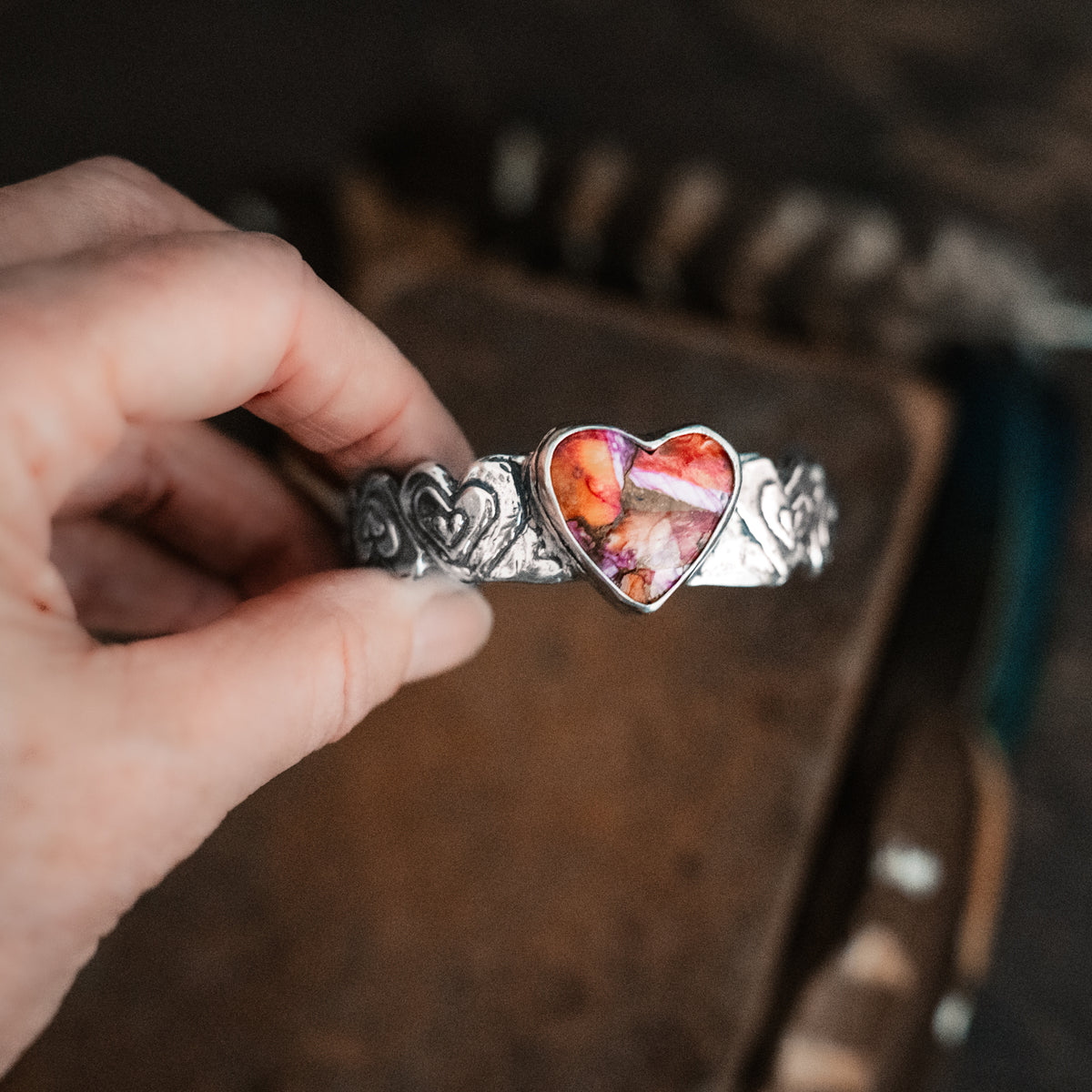 Grateful Heart Confetti Cuff