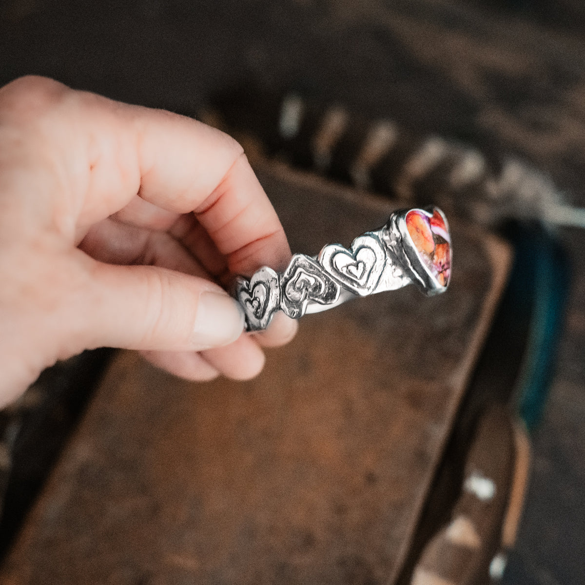 Grateful Heart Confetti Cuff