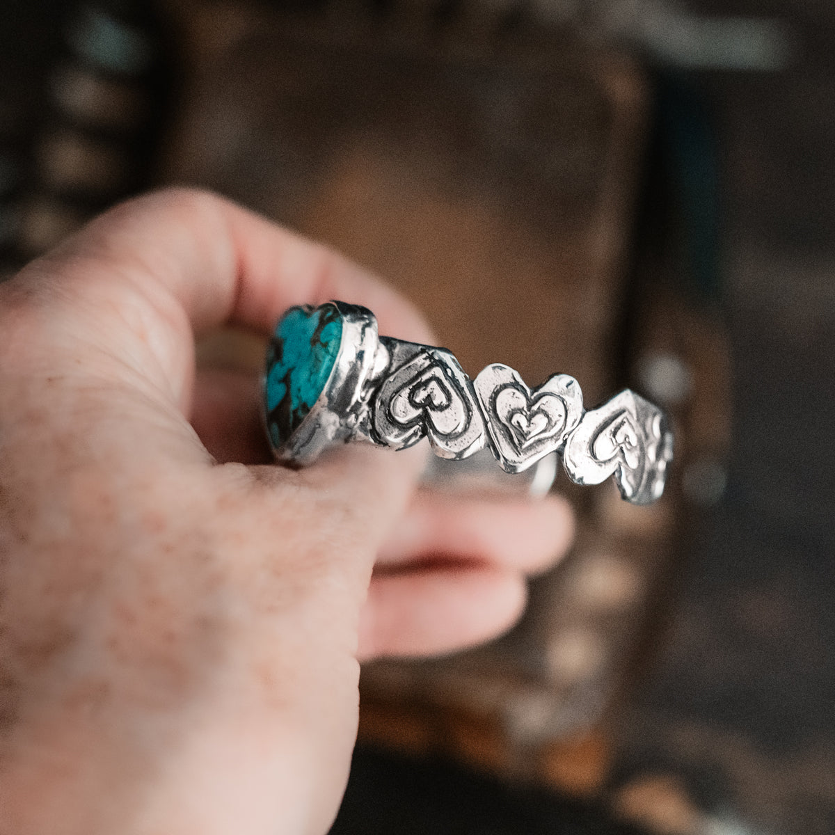 Grateful Heart Kingman Turquoise Cuff