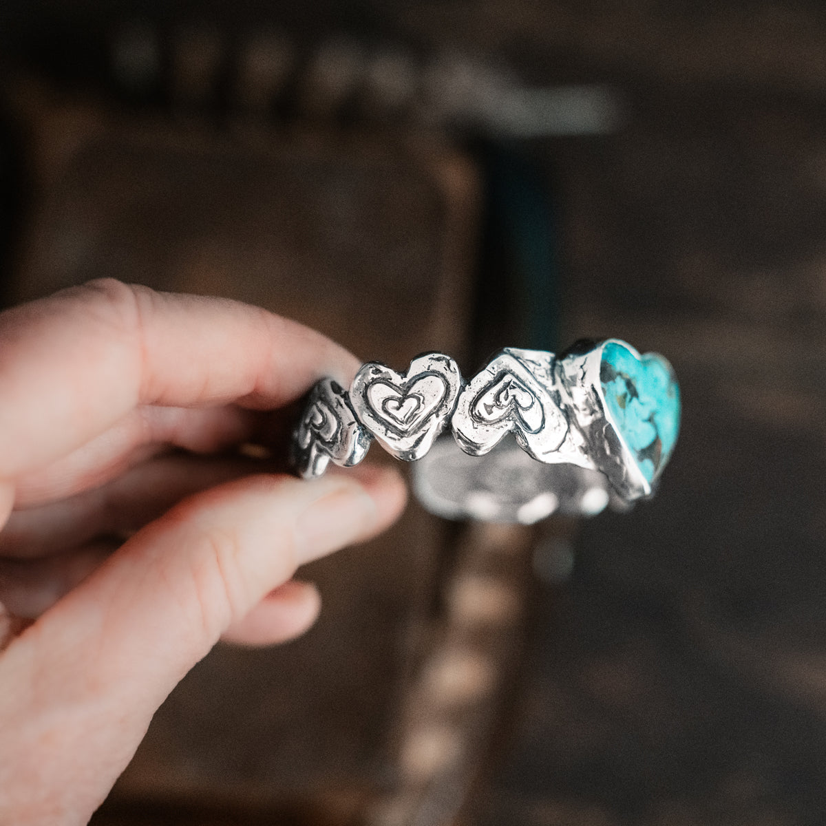 Grateful Heart Kingman Turquoise Cuff