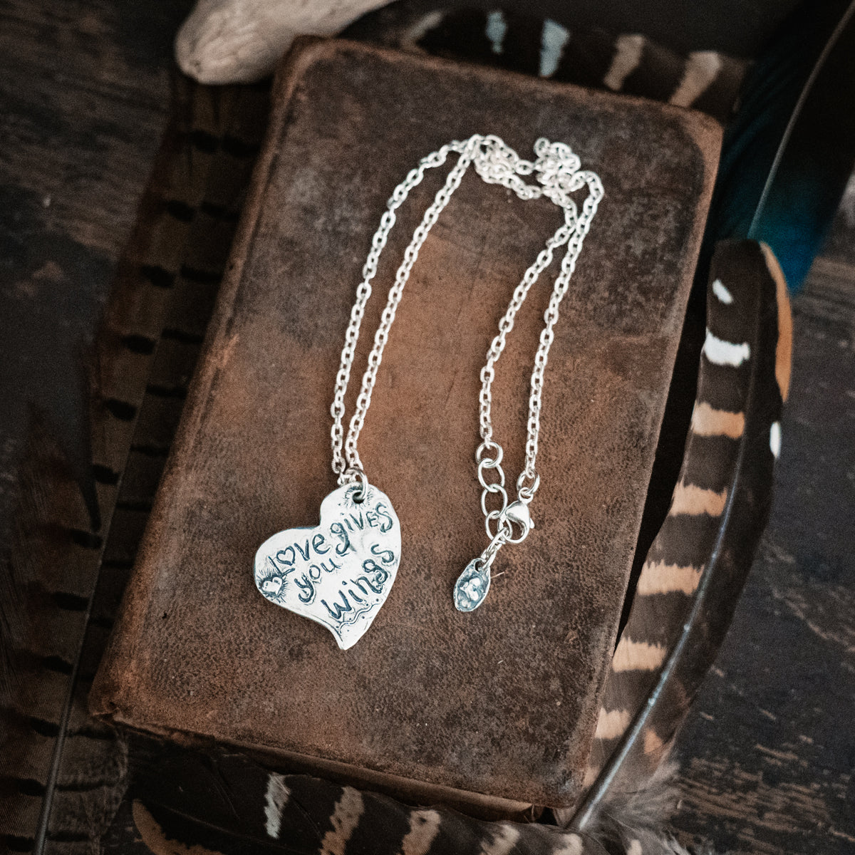 Love Gives You Wings Aquamarine Necklace