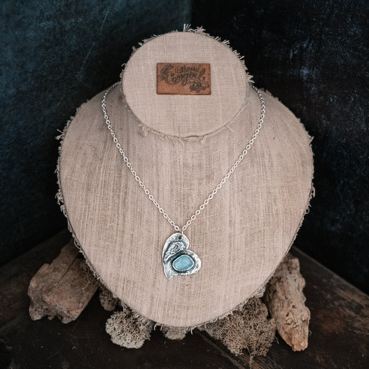 Love Gives You Wings Aquamarine Necklace