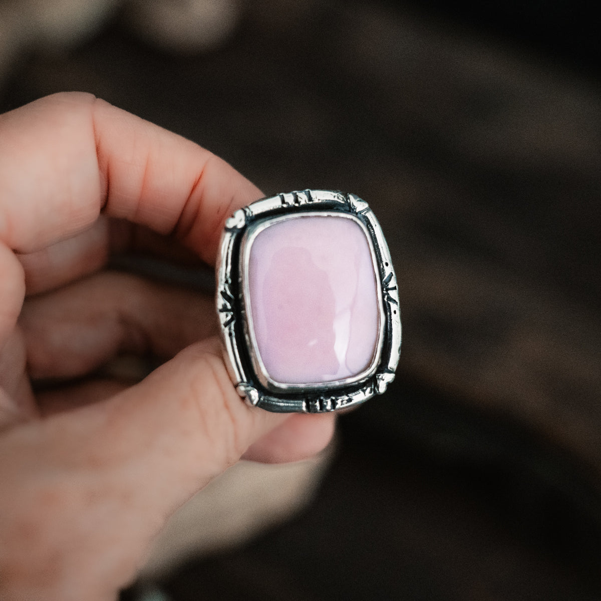 Moment of Peace Pink Opal Ring- Size 9.25