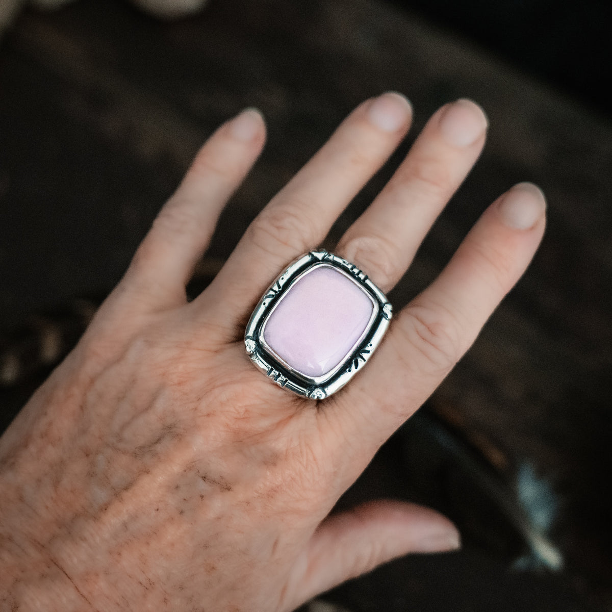 Moment of Peace Pink Opal Ring- Size 9.25