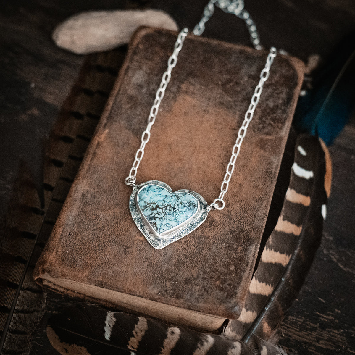 Touch the Sky Blue Moon Turquoise  Necklace