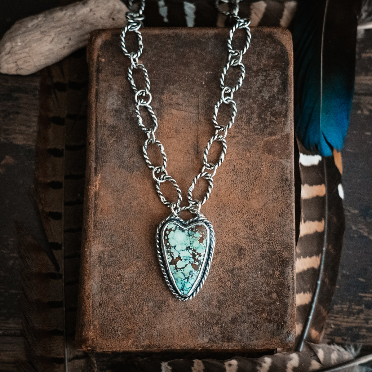 Peace Lives Here Turquoise Necklace