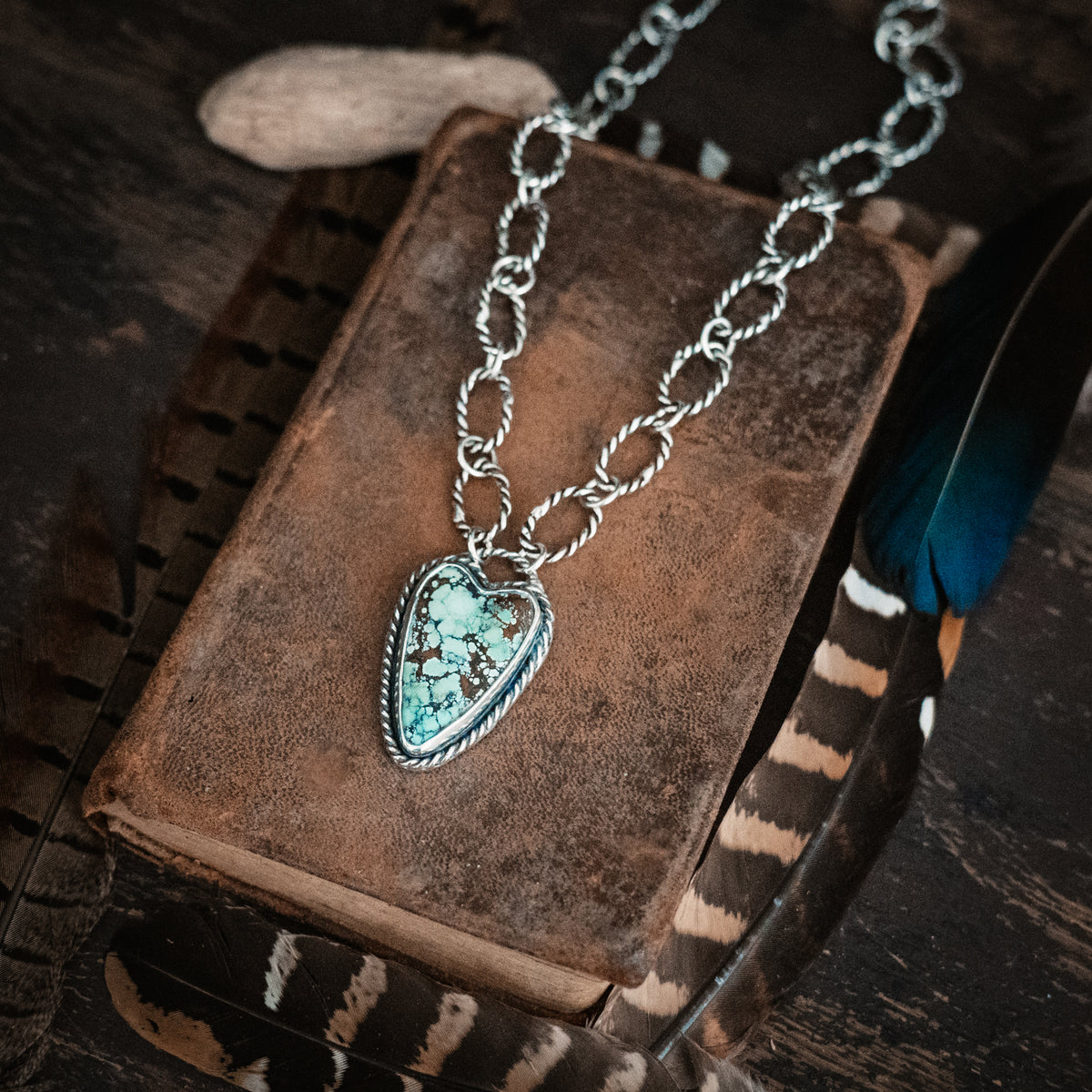 Peace Lives Here Turquoise Necklace