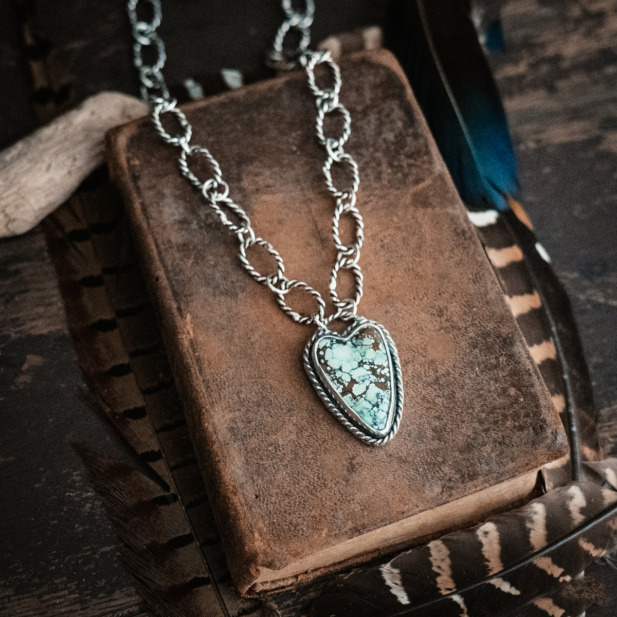 Peace Lives Here Turquoise Necklace