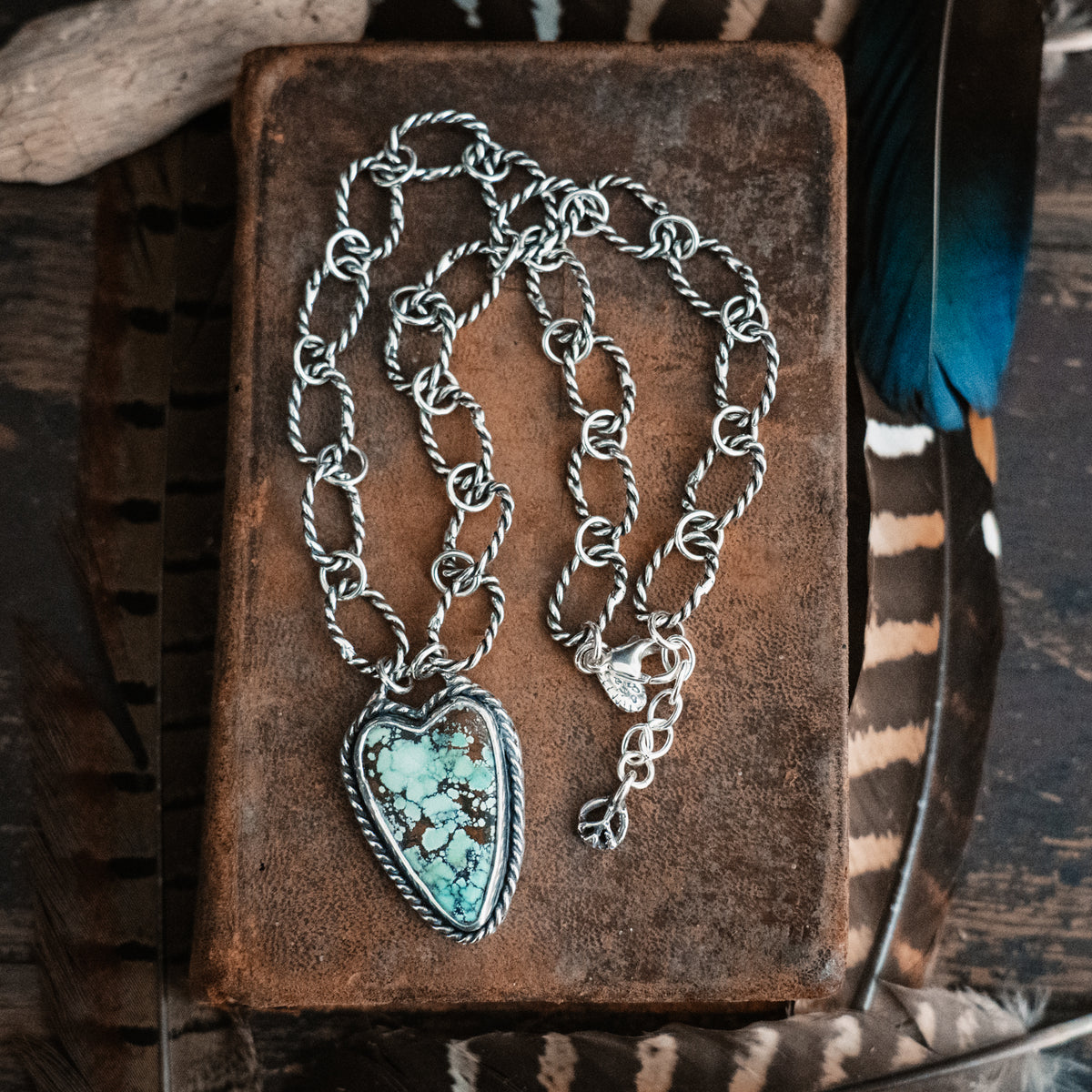 Peace Lives Here Turquoise Necklace