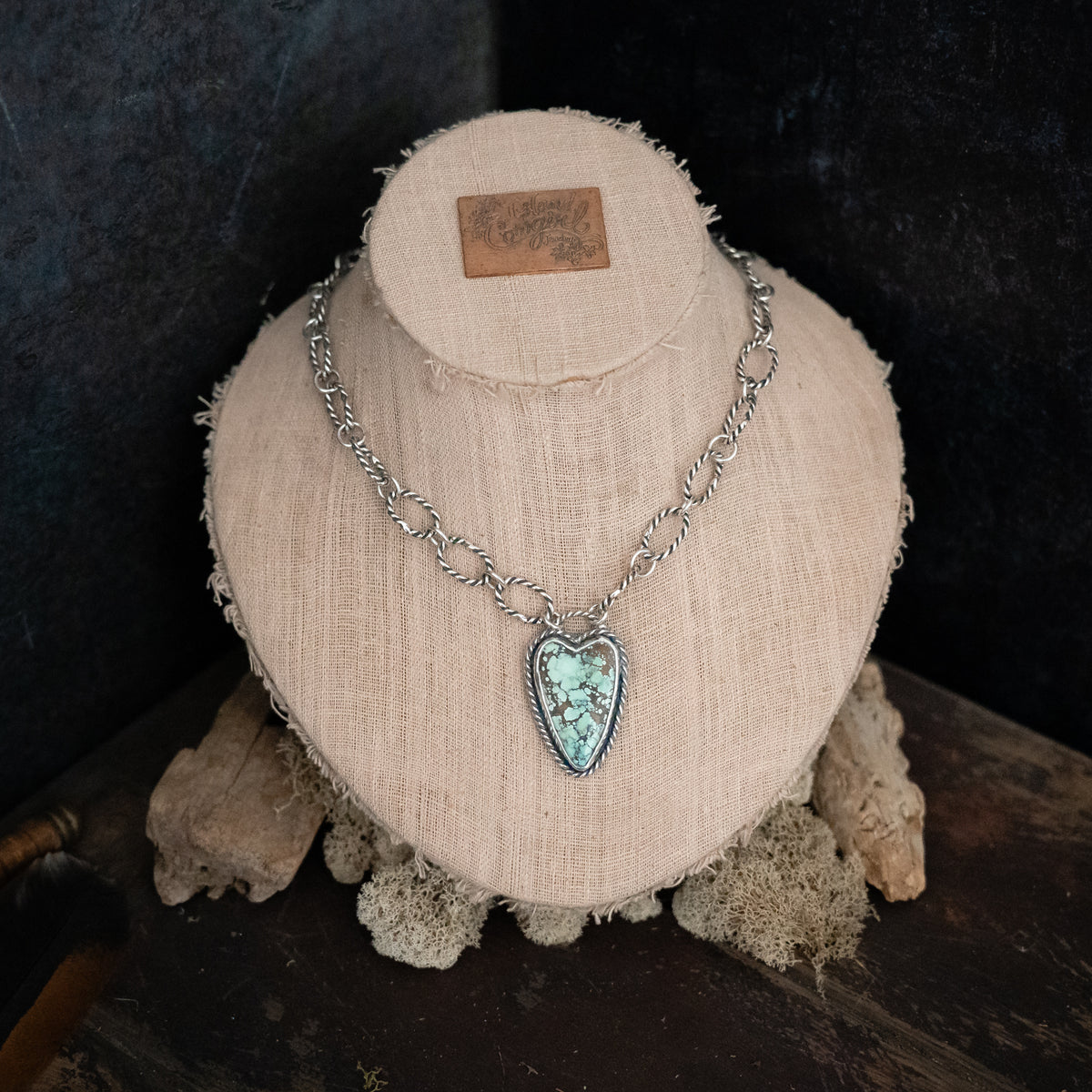 Peace Lives Here Turquoise Necklace