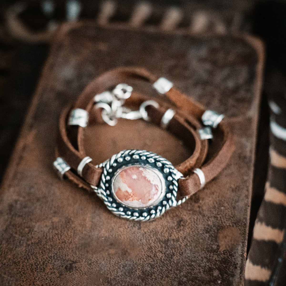 Peach Cantera Opal Wrap Bracelet