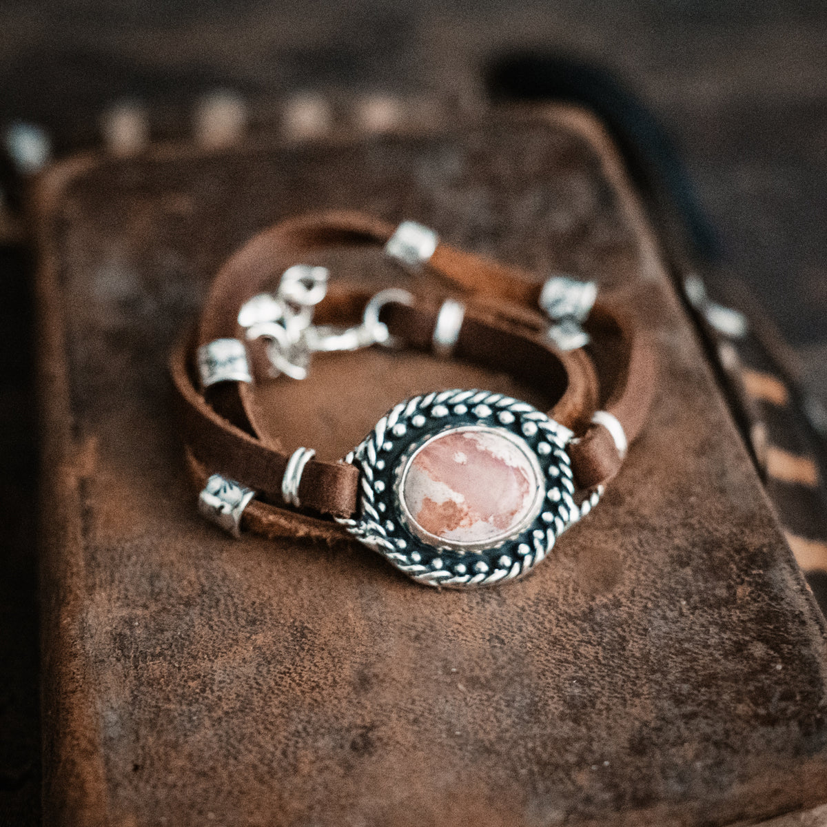 Peach Cantera Opal Wrap Bracelet