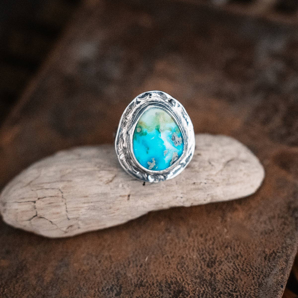 Sonoran Turquoise Bubble Gum Ring- Turquoise- Size 8