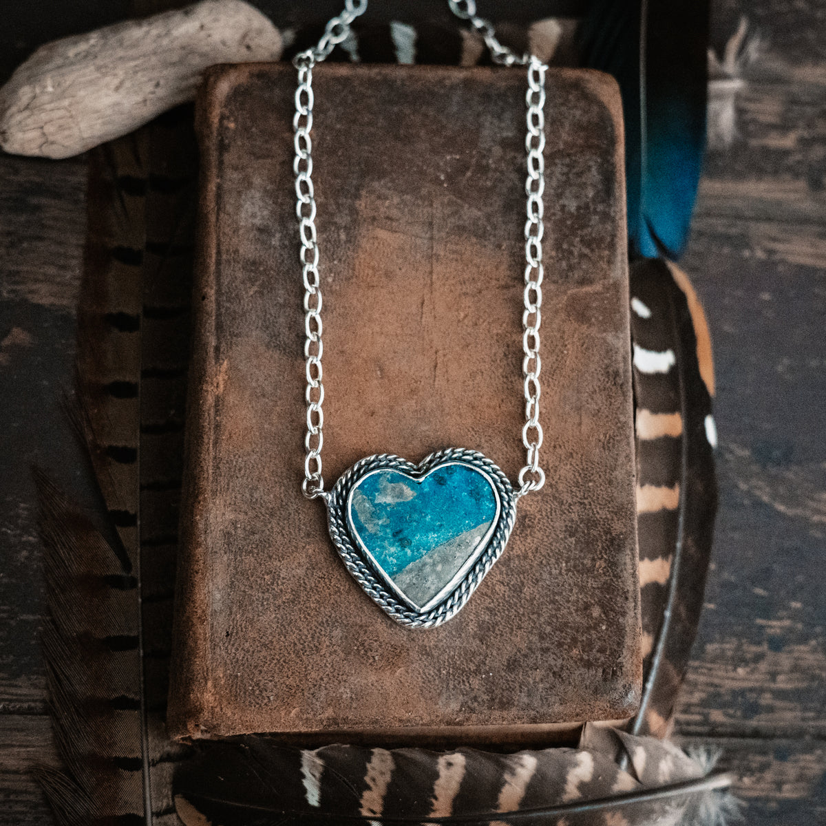 Strong Beautiful and Brave Turquoise Necklace