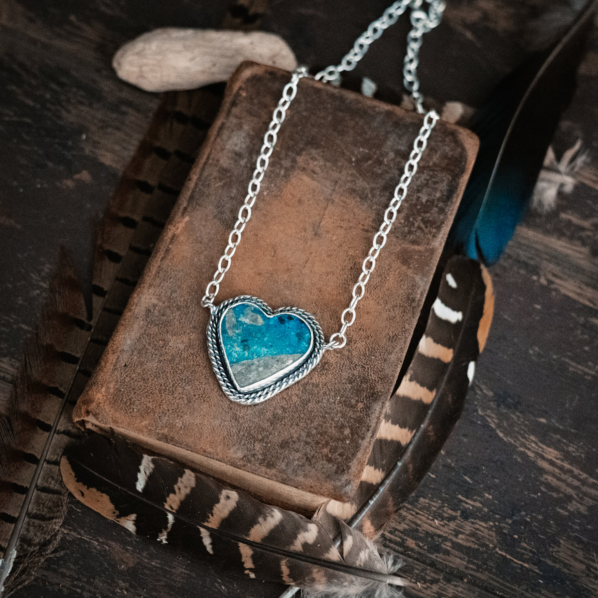 Strong Beautiful and Brave Turquoise Necklace