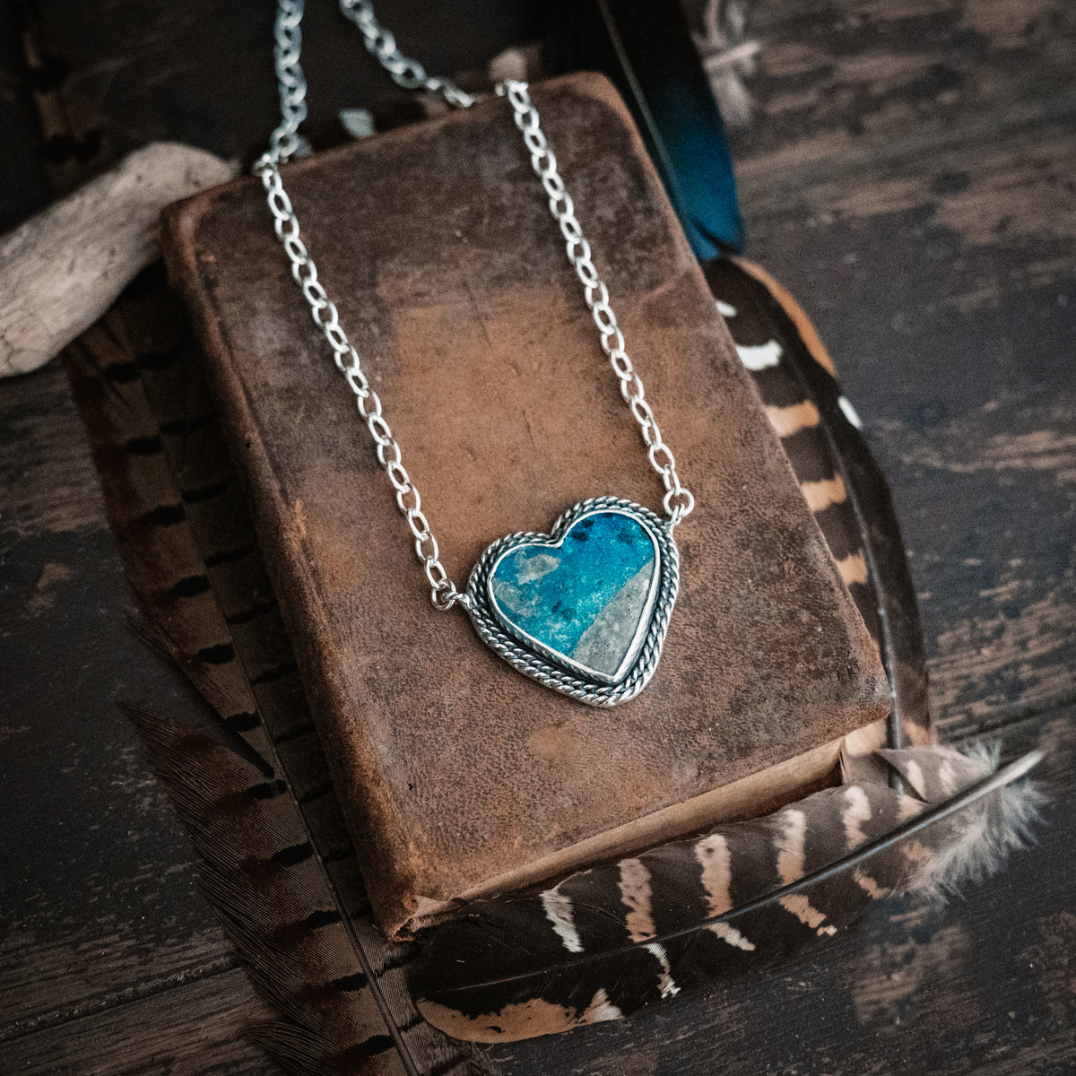 Strong Beautiful and Brave Turquoise Necklace