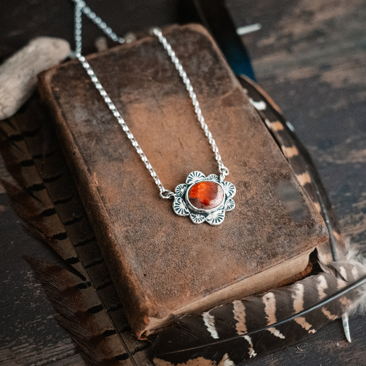 Sun Chaser Fire Opal Necklace