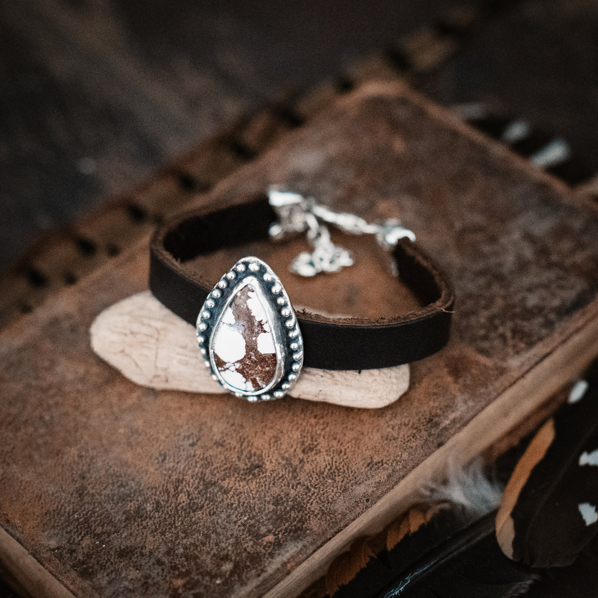 Traveler White Horse Bracelet