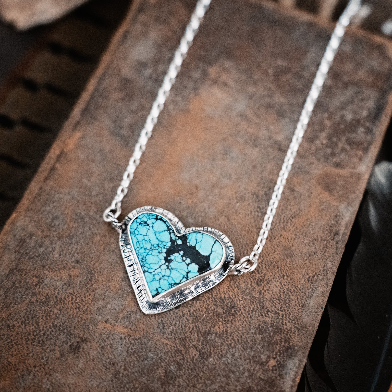 Turquoise & Diamond Heart Necklace – Jennifer Miller Jewelry